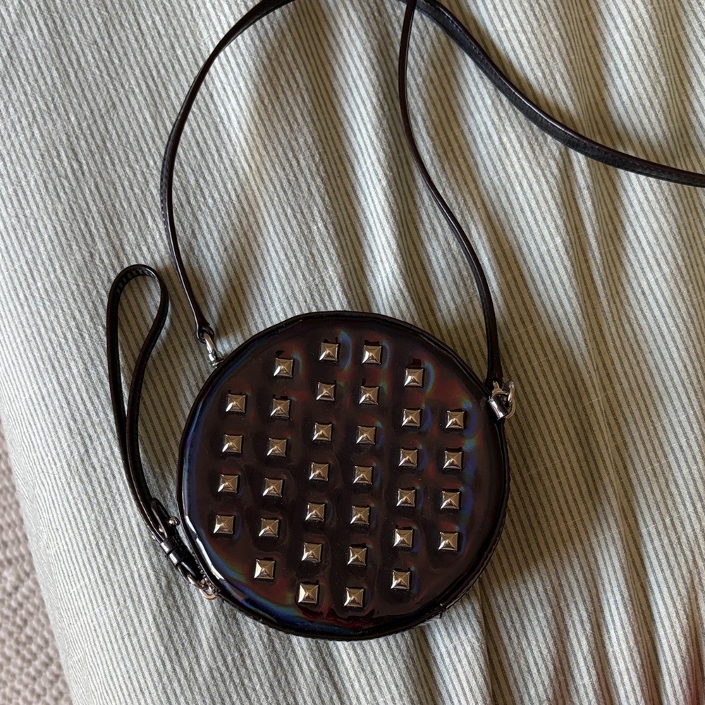 Rebecca Minkofff Studded Iridescent Black Crossbody Bag